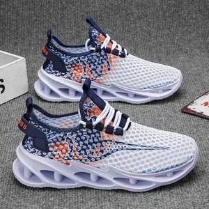Zapatos de Baloncesto de Malla Transpirable para Hombre Suela Gruesa Calada Absorción de Impactos Zapatillas Deportivas Moda