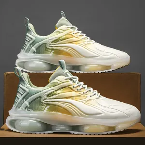 2025 New Men's Running Shoes Breathable Air Cushion Sneakers Shock Absorption Thick Sole Heightening Casual Dad Shoes For Men
