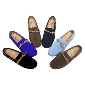 Men's classic casual slip-on loafers and driving shoes in multiple colors and suede finish