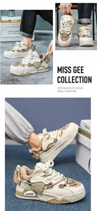 Detailansicht der Retro-Sneaker für Herren mit Fleece-Futter und Bären-Design