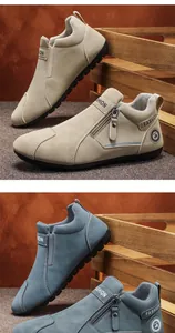 Vue détaillée des chaussures de travail durables avec fermeture éclair latérale
