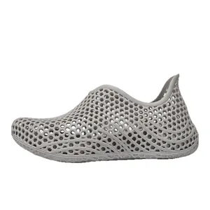 Zuecos de verano para hombre en 3D gris transpirable para playa y actividades al aire