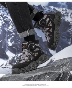 Botas de senderismo de invierno para hombre con hebilla giratoria y camuflaje