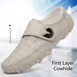Premium-Herrenschuhe aus erstklassigem Rindsleder mit modischem Krokodil-Muster
