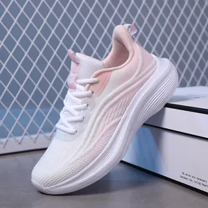 Scarpe da Ginnastica Casual Sportive da Donna Traspiranti Leggere in Mesh Flyknit Scarpe da Corsa per Primavera Estate
