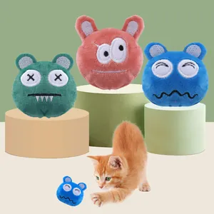 Funny Monster Catnip Cat Toy Soft Plush Bite Resistant Interactive Kitten Chew Toy With Crinkle Paper For Indoor Cats Play