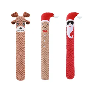 Weihnachten Plüsch Hundespielzeug Set mit Rentier Weihnachtsmann und Lebkuchenmann