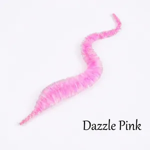 Testa di ricambio per bacchetta gatto verme peloso rosa iridescente 22cm