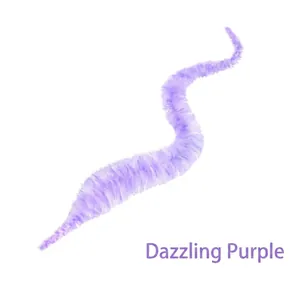 Dettaglio del ricambio per bacchetta per gatti a forma di bruco viola da 22 cm