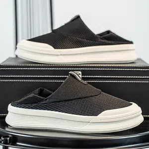 Mocasines Informales de Diseñador para Hombre Zapatos Sin Cordones de Lona de Malla Transpirable Lujo Ligero Verano Estilo Birkenstock Zapatos Planos Ligeros