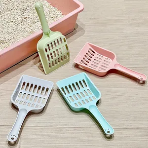 Plastic Cat Litter Scoop With Large Hollow Grid Sifting For Cat Poop Cleaning Minimalist Pet Cleaning Tool Litter Shovel