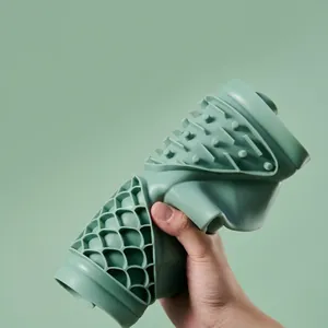 Flexible Silikon-Slow-Feeder-Matte für Katzen in Grün für gesundes Fressen