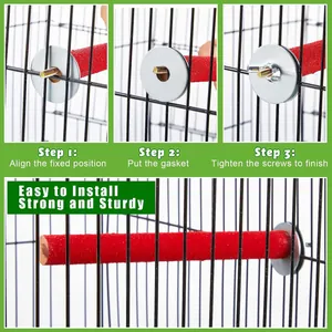 Guida all'installazione in 3 passaggi per trespolo rosso per pappagalli, accessorio robusto.