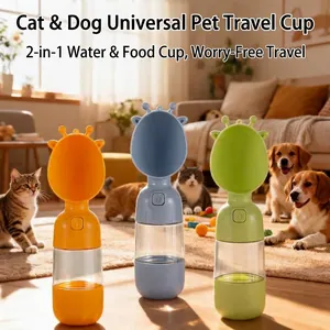 Bouteille d'eau Portable pour Animaux de Compagnie Chiens Chats Antifuite Forme Girafe Distributeur Nourriture Voyage Extérieur
