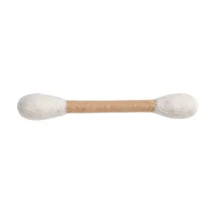 Premium handmade pure wool cat toy shaped like a giant cotton swab for teething