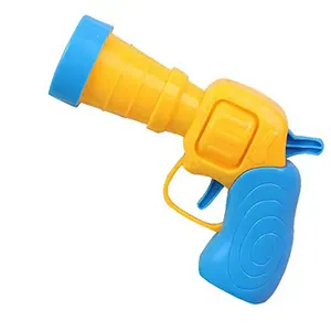 Pistola giocattolo interattiva gialla e blu per gatti, perfetta per il gioco indoor