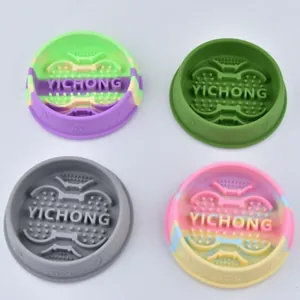 Silicone Pet Slow Feeder Bowl With Suction Cup Base Anti-Choke Eating Dish For Dogs And Cats Durable Non-Slip Silicone Pet Bowl