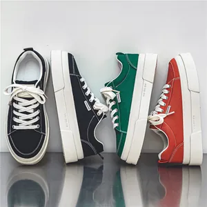 2024 Japanese Harajuku Style Thick Sole Canvas Sneakers For Men And Women Breathable Outdoor Casual Board Shoes Low Top Sneakers