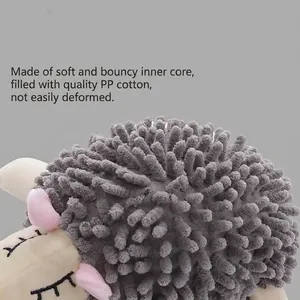 Jouet pour chien hérisson en peluche douce avec rembourrage en coton PP de qualité
