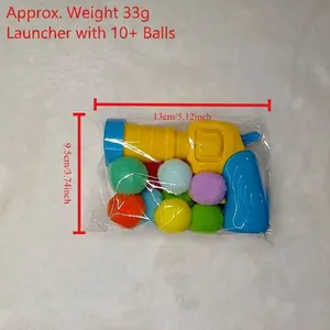 Lanciagiochi interattivo per gatti con pompon, 13 x 9,5 cm, peso leggero circa 33g