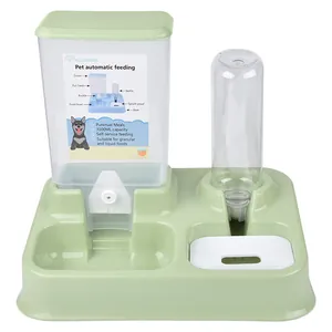 Détail de l'ensemble distributeur automatique de nourriture et d'eau 3100ML pour animaux.