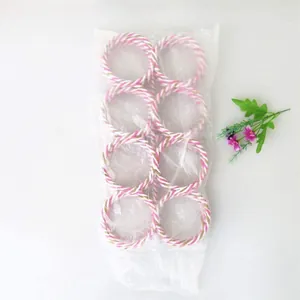 Set mit 8 bunten Kletterringen aus Baumwollseil für Papageien und Vögel Käfig Deko.
