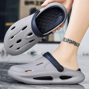 Herren Sommer Gartenschuhe Dicke Sohle Rutschfeste Strand Sandalen Outdoor Indoor Wasserschuhe Atmungsaktiv Leicht EVA Hausschuhe