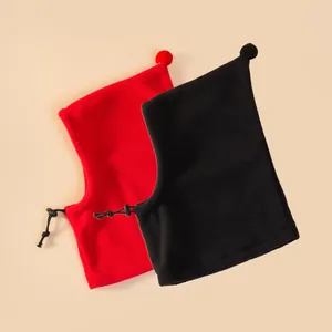 Funny fleece pet balaclava hats in red and black for Christmas and party costumes