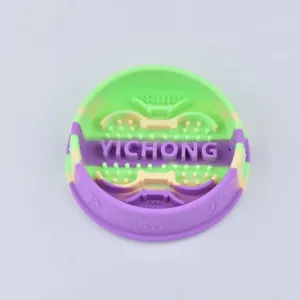 Camouflage silicone slow feeder bowl for pets with anti-choke design