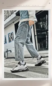 Detailed view of men's breathable mesh sports shoes with convenient rotary buckle.