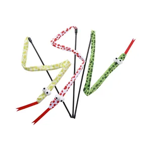 Set de varitas interactivas para gatos con forma de serpiente y tela de felpa crujiente