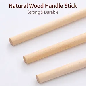 Premium natural wooden poles for DIY cat teaser wand toys, durable pet toy accessory