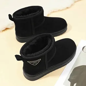 Winter Warme Schneestiefel Für Damen Herren Dicke Sohle Plateau Baumwollschuhe Plüsch Gefüttert Rutschfeste Outdoor Casual Sneaker