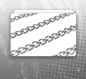 Detailed macro view showing the high-quality silver metal chain links of pet dog collar