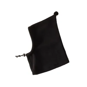Funny black fleece pet transformation hood hat with adjustable drawstring and pom-pom