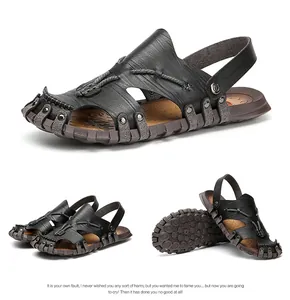 Detailansicht der Herren-Sandalen 6637 im Dual-Wear-Design mit robuster rutschfester Sohle