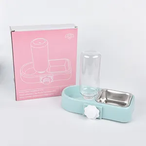 Vista dettagliata del set di ciotole per animali con abbeveratoio da 500 ml e box.