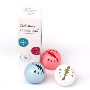 Set de 3 pelotas de juguete luminosas para gatos con forma de espina de pescado en colores