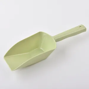 Pala grande de plástico verde claro para comida de mascotas con mango ergonómico para gatos y perros
