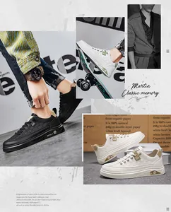 Stylish men's street casual sneakers in black and white featuring textured check patterns