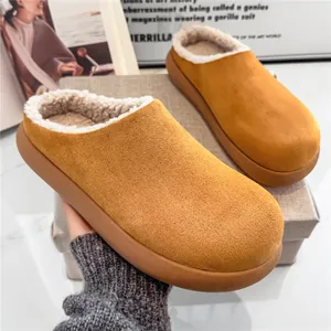 Uomo Stile Birkenstock Boston Clog Invernale Caldo Foderato in Pelliccia Sintetica Mules Microfibra Scamosciata Slip On Mocassini