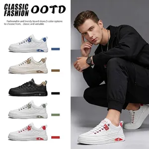 Men Fashion Casual Board Shoes Microfiber Street Style Grid Pattern Sneakers Non-slip Low Top Skate Shoes for Men Students