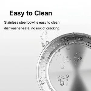 Durable stainless steel dog bowl, dishwasher safe and easy to clean, non-slip design.