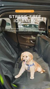 Waterproof Oxford cloth car pet seat cover for back seat with Golden Retriever