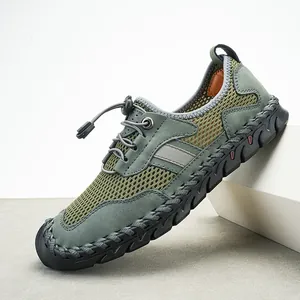 Chaussures Décontractées en Mesh pour Hommes Extérieur Respirant Basket Cuir Grande Taille