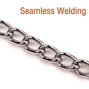 Durable metal dog chain leash with seamless welding for small and medium pets