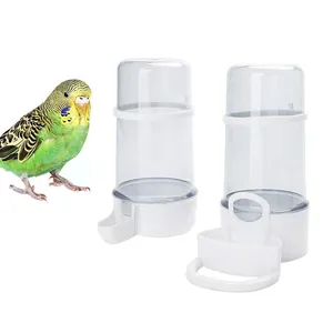 Automatic bird waterer and feeder set for cages, suitable for parrots and budgies