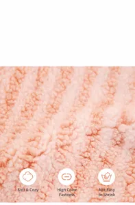 Close-up of pink moon velvet plush fabric with soft striped texture for pet beds
