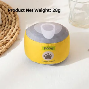Juguete de peluche para gatos con forma de lata, menta gatuna y campana interna