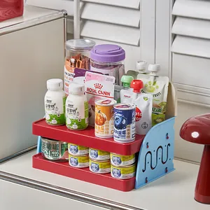 Étagère de rangement réglable pour collations pour animaux de compagnie et chats